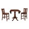 International Concepts Round 42 in Rd Ped Gathering Ht Table, 2 Counter Ht Stools, Espresso, 42 in W, 42 in L, 35.5 in H K581-42DPT-S102-2 - alternate 5